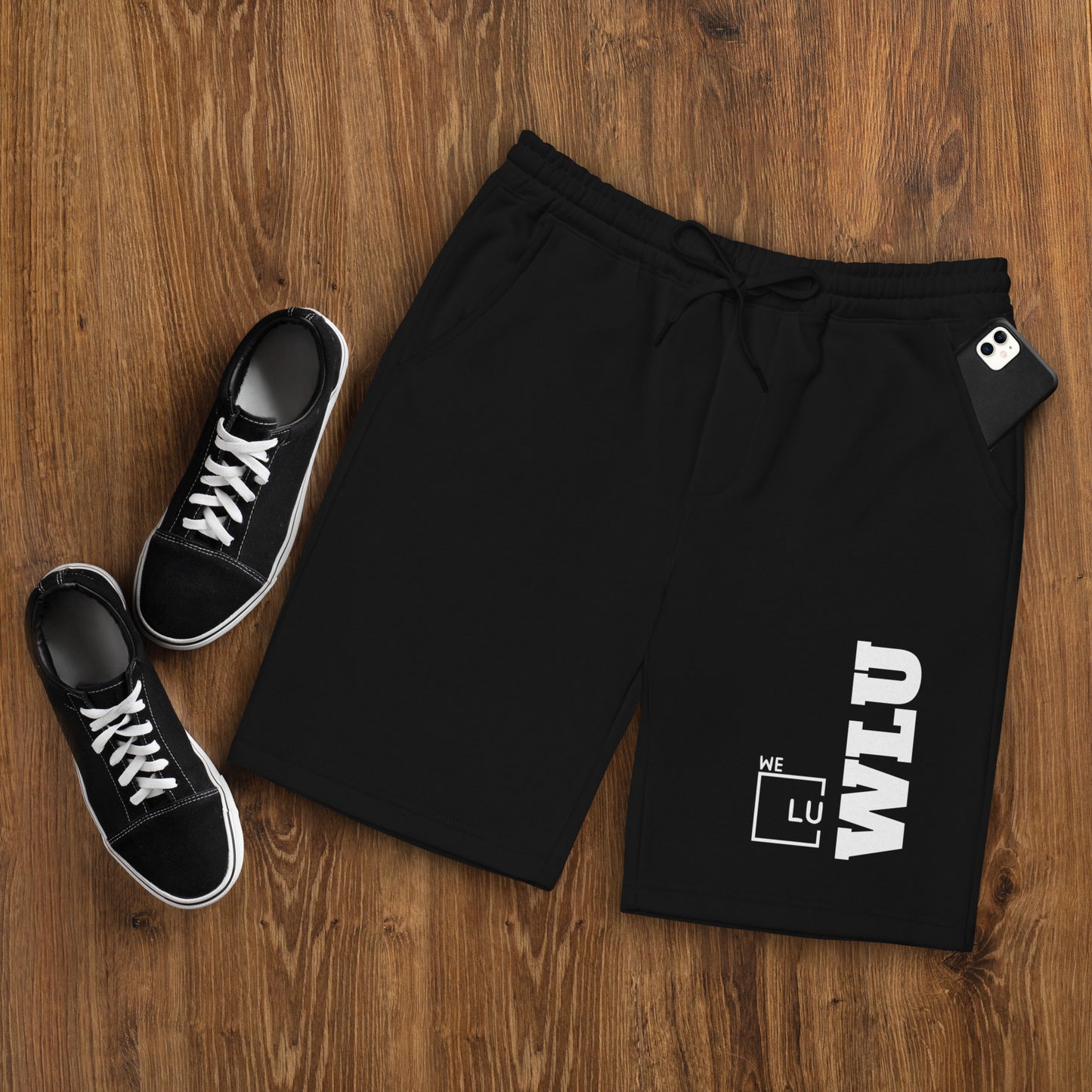 WLU Men's Sweat Shorts - White Logo