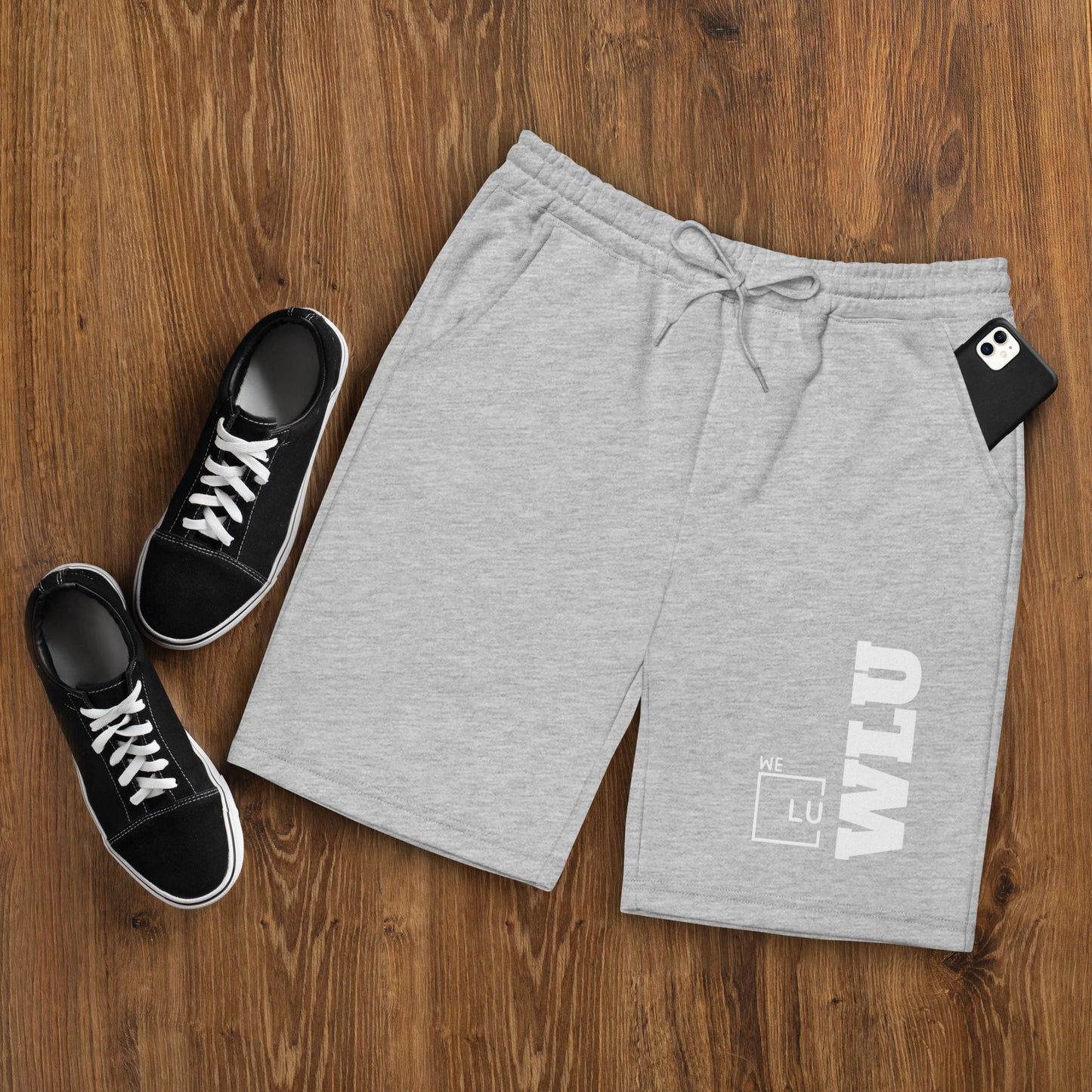 WLU Men's Sweat Shorts - White Logo