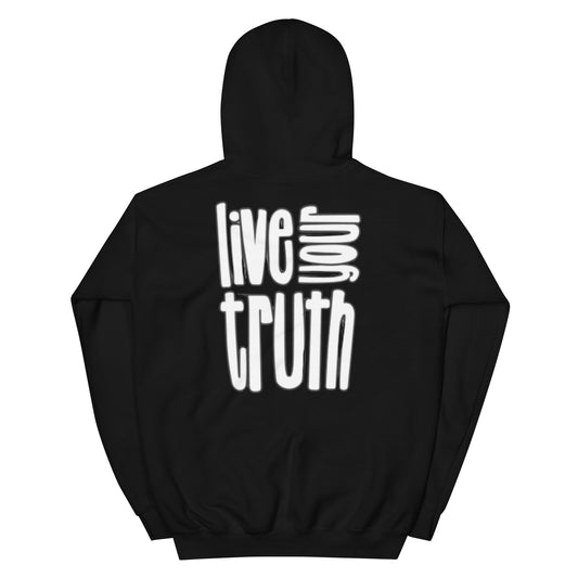 WLU Unisex Hoodie "Live Your Truth" - White Logo