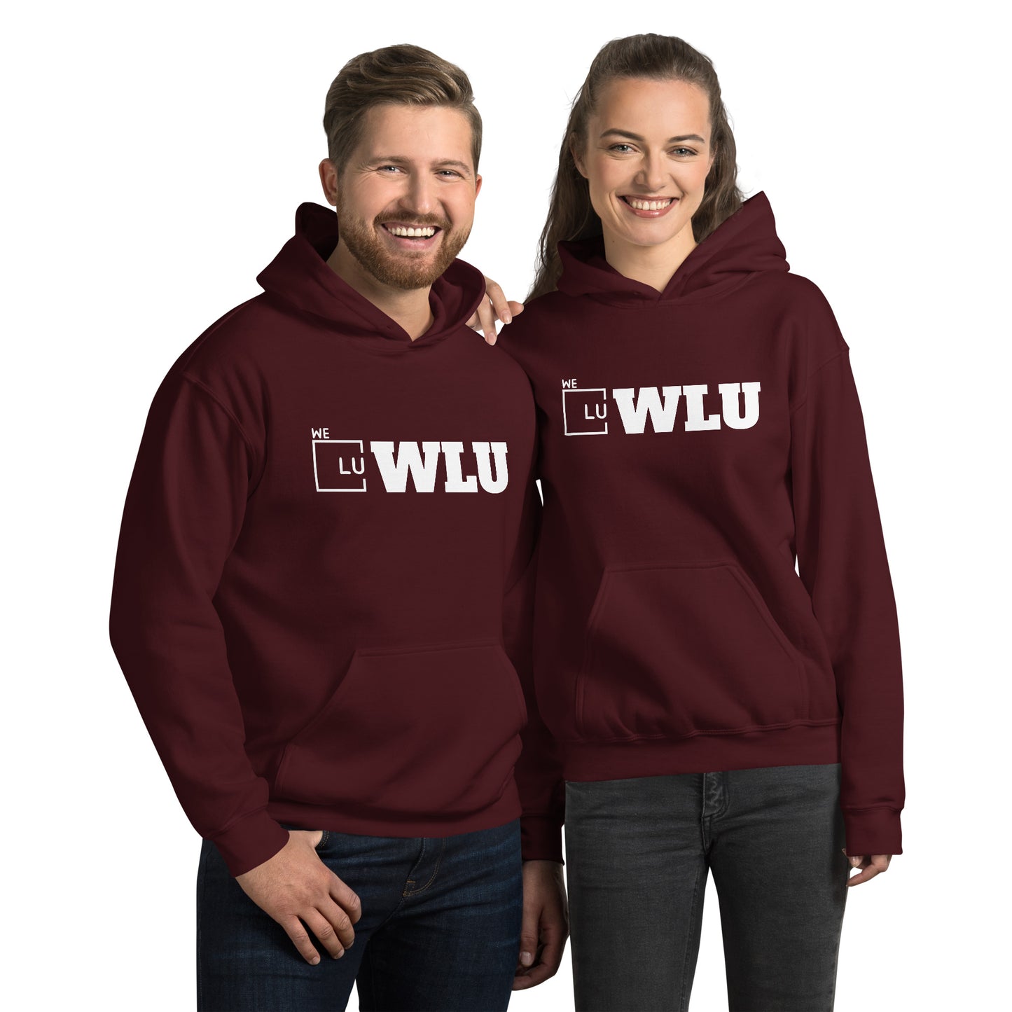 WLU Unisex Hoodie "Letter" - White Logo